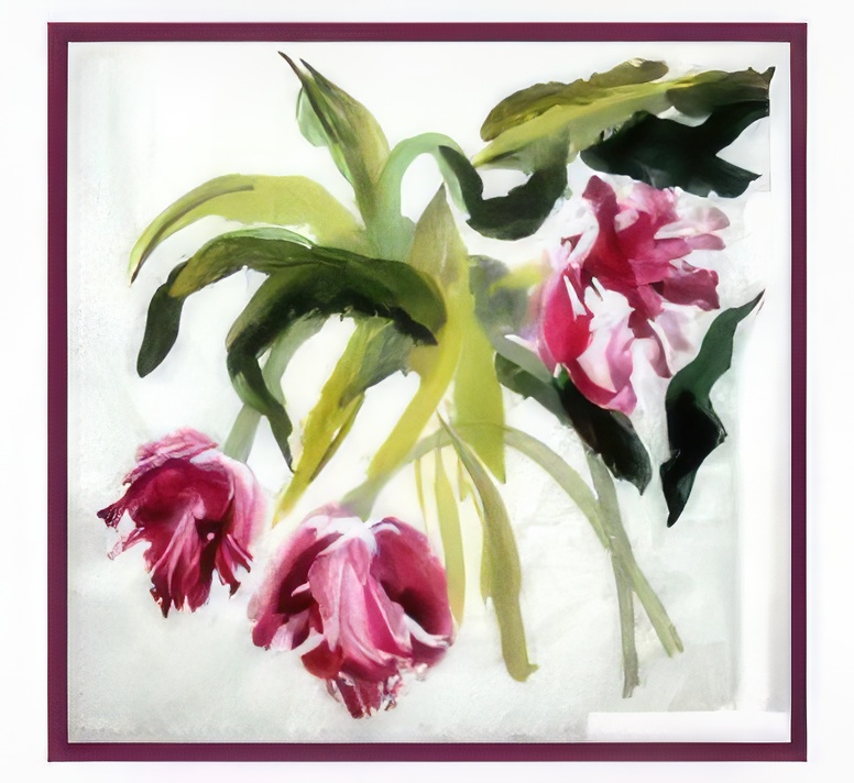 Chinese Painting Parrot Tulips