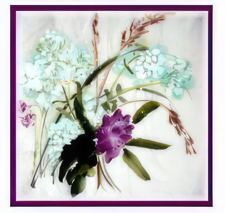 Chinese Painting Rhododendron Bouquet