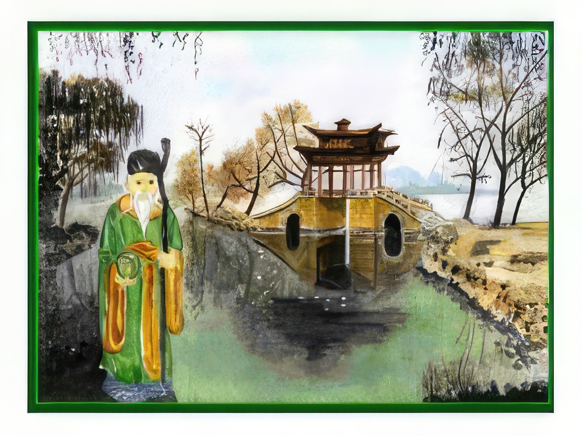 Chinese Figurine at West Lake