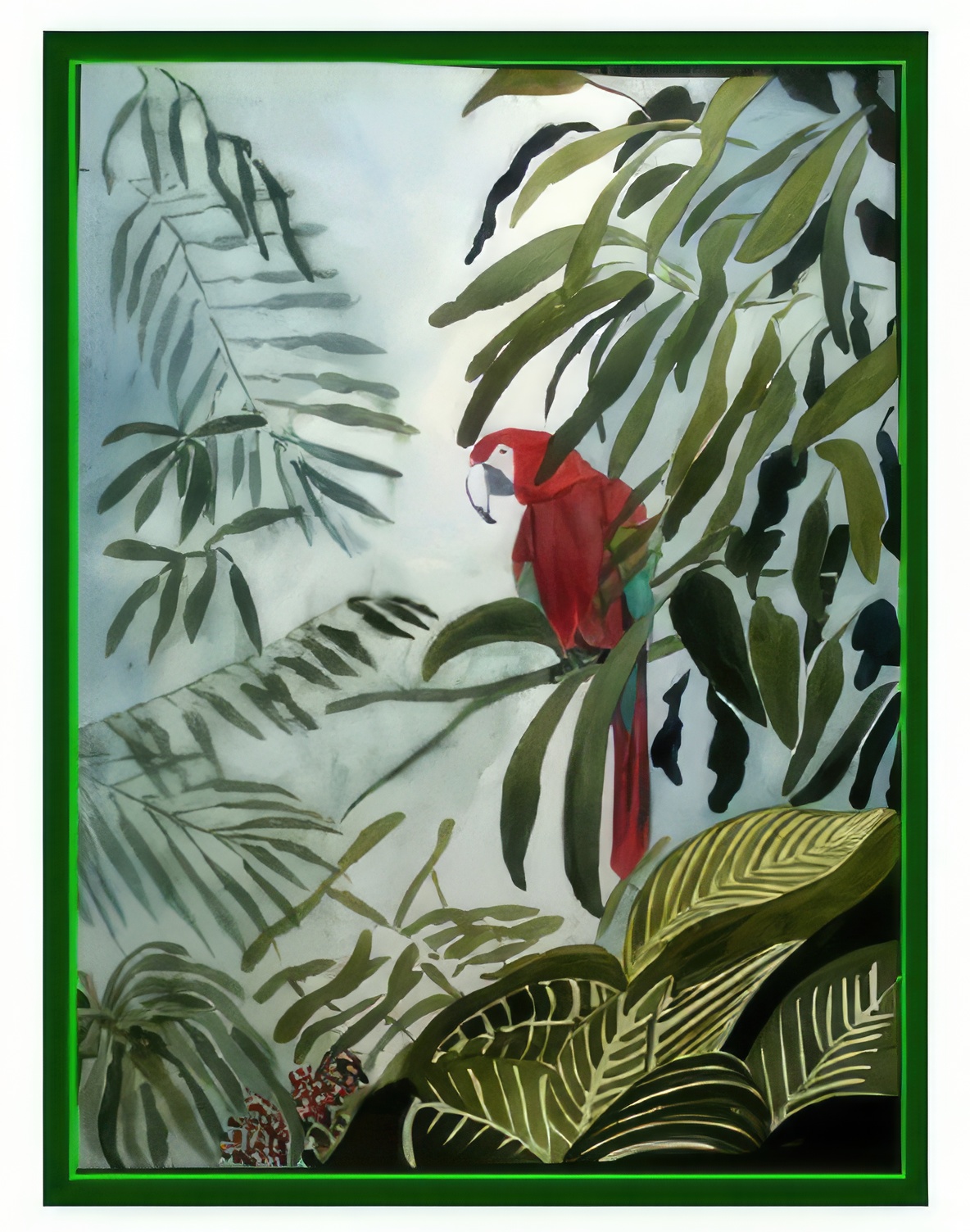 Greenwing Macaw in Jungle