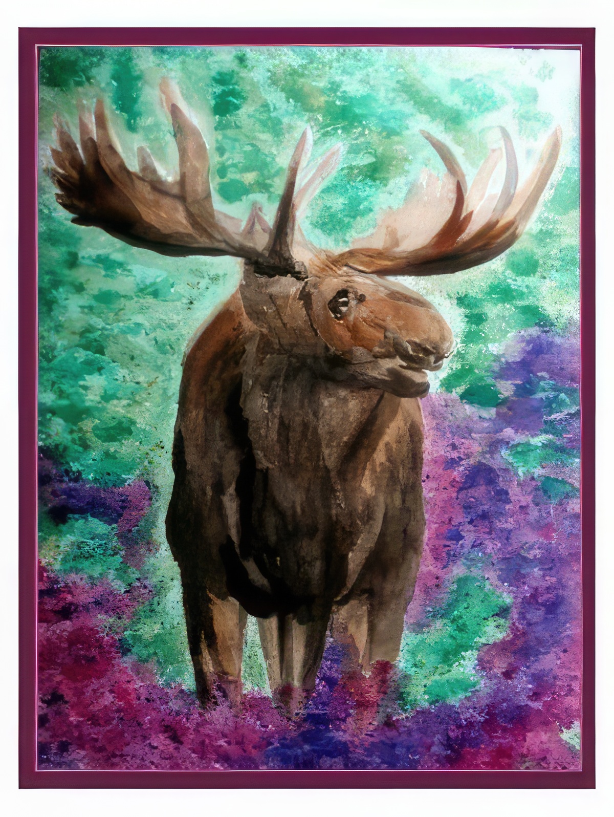 Moose in Fireweed