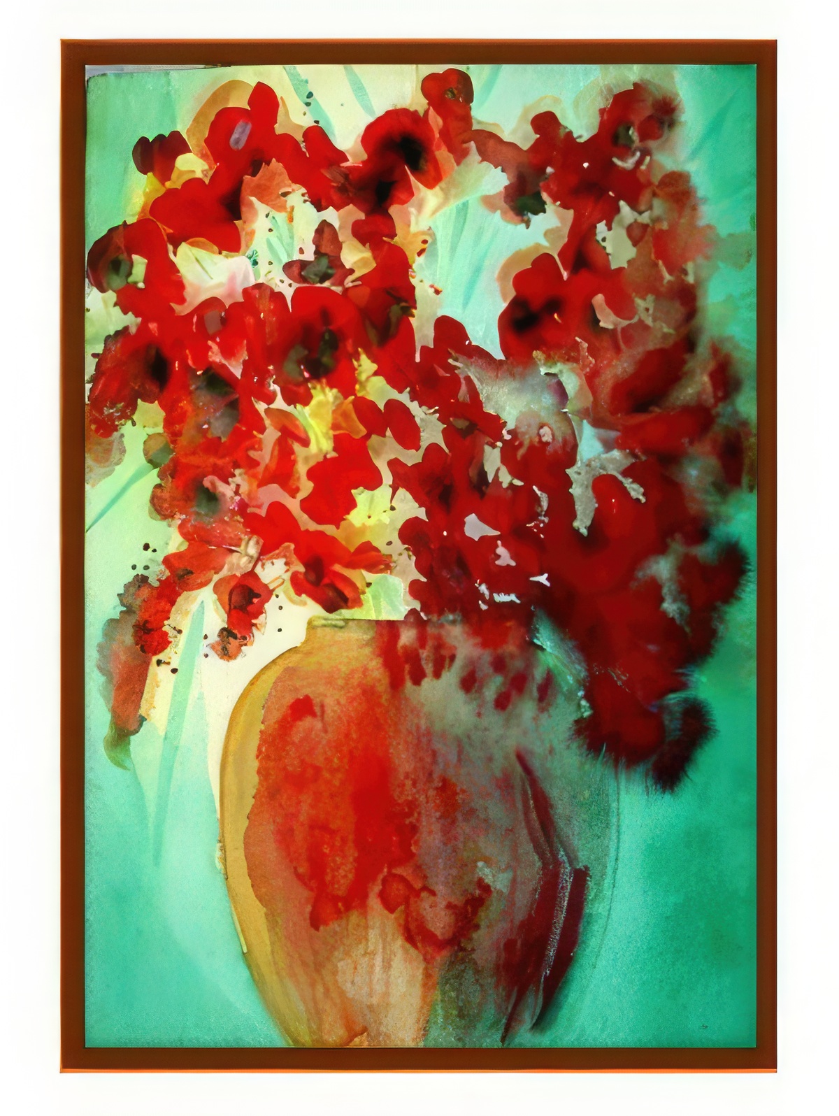 Vase with Red Flowers