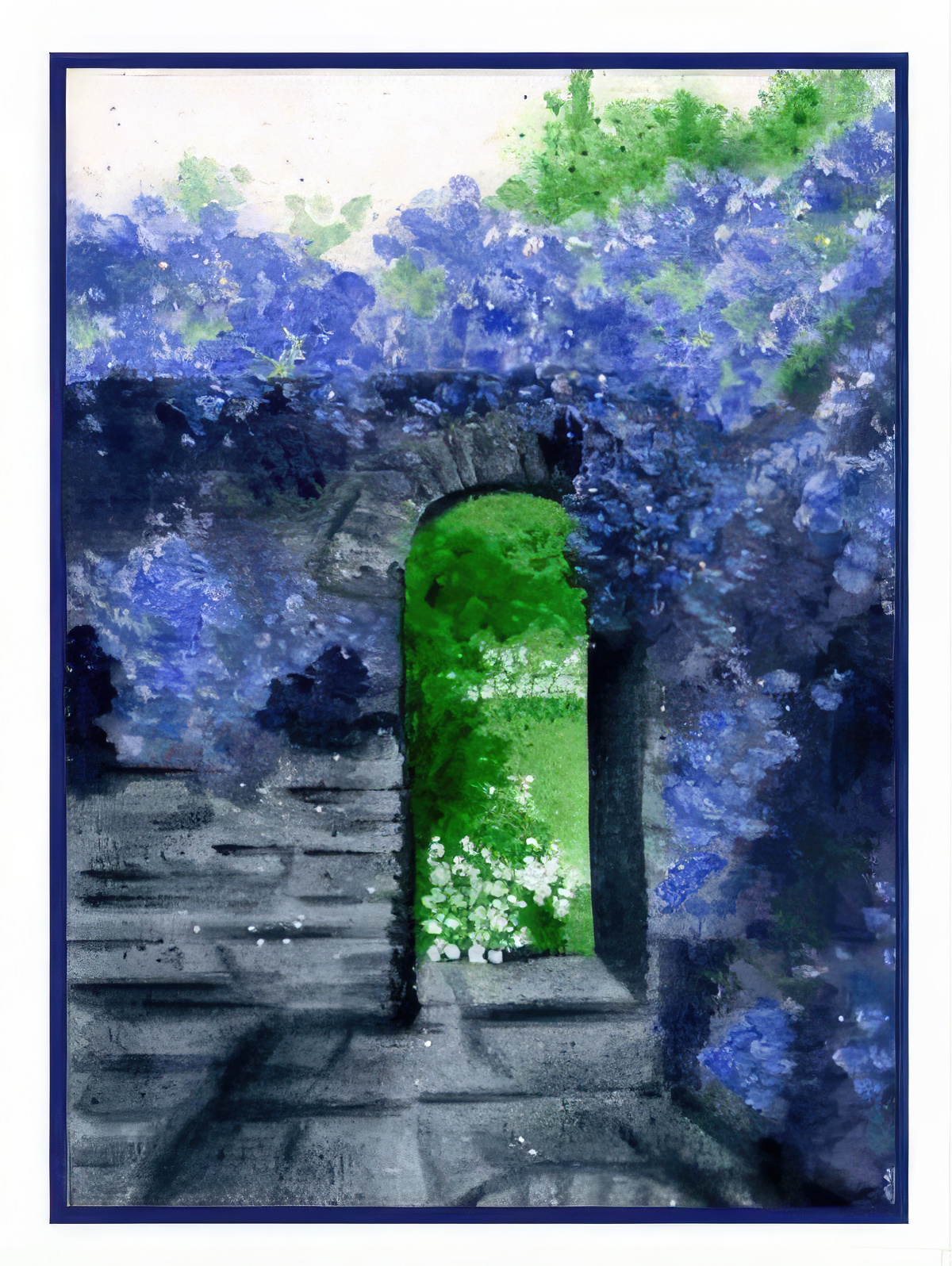 Garden Gate with Wisteria