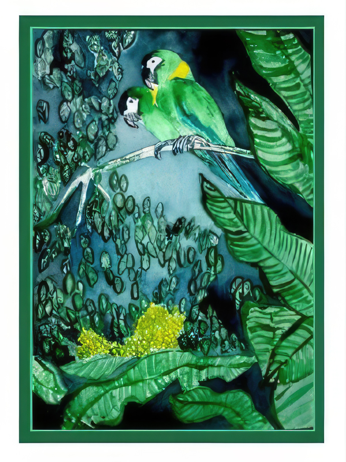 Two Yellow Collared Macaws